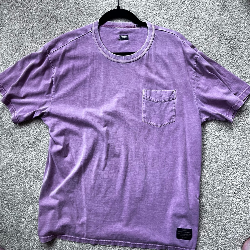 Washed out red color  Levi tshirt.
